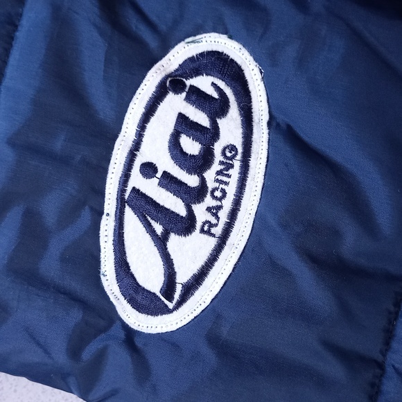 VINTAGE 90s Aiai Racing Patch Cargo Pockets Puffer Vest unisex - Picture 3 of 8